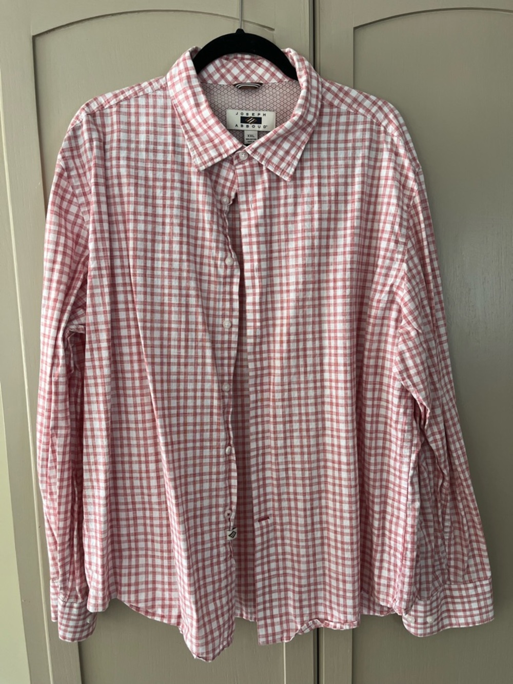 Pink Check Cotton Button-Up Shirt
XXL